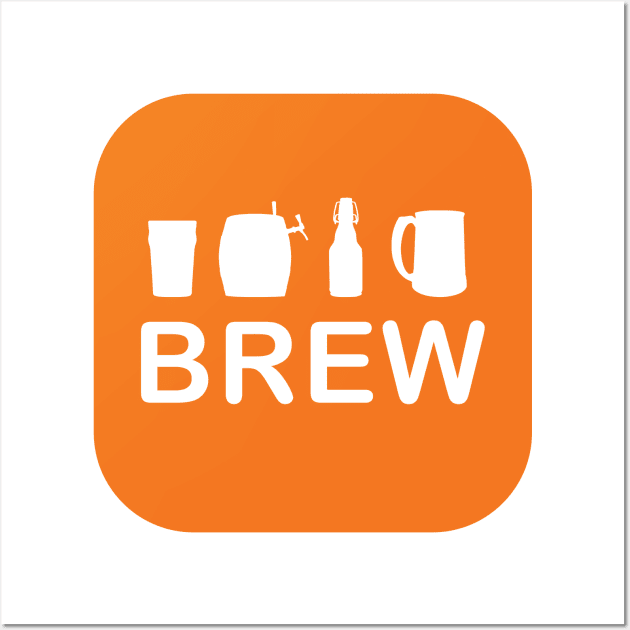 Brew Homebrewing Beer Drinker Logo Wall Art by BuzzBenson